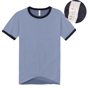 เสื้อยืดริงเกอร์ผ้าโพลี/คอตตอน Bella Canvas แบบสั่งทำขายส่ง - Product Image 2