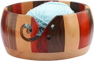 Premium Mangowood Yarn Holder Handmade Fashion Portable Smooth Wooden <b>Bowl</b> for <b>Knitting</b> Crochet Durable Sewing Accessory - Product Image 6