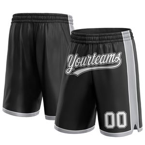 Pantalones Cortos de Baloncesto Personalizables de Alta Calidad, Secado Rápido, Diseño de Malla Sublimada Negra con Certificación BSCI, Uniforme para Nombre de Equipo - Product Image 4