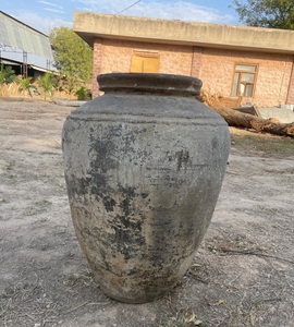 Macetas de terracota indias vintage de grano grande para decoración del hogar, muebles, recipientes de madera para cocina, dormitorio, baño, diseño Industrial - Product Image 1