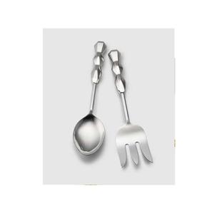 Juego de cubiertos de Metal chapado en oro, cuchara y tenedor para ensalada, nuevo aspecto - Product Image 2