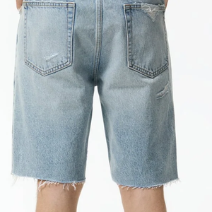 กางเกงขาสั้นผู้ชายรัดรูปวินเทจสไตล์ขาดลำลองฤดูร้อน - Product Image 5