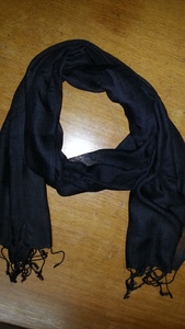 Traditional Winter Square <b>Pashmina</b> <b>Shawl</b> Plain <b>Black</b> Viscose for Muslims Stylish Cold Weather Accessory - Product Image 5