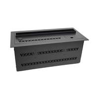 Cheminée électrique à vapeur d'eau 3D moderne, compacte, de type insert linéaire, design atomiseur de vapeur, en métal, pour usage domestique