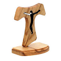 Décoration de table Croix et Crucifix en bois avec motif découpé pour autel d'église Cadeau religieux Affichage spirituel Ornement de prière chrétienne