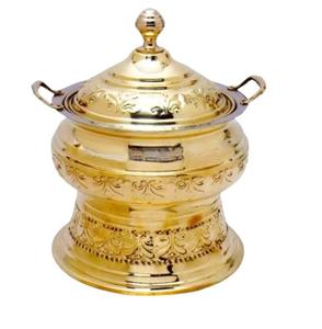 Olla de acero plateado martillado a mano con tapa Solución de servicio de alimentos Premium para bodas Hoteles y experiencias gastronómicas de lujo - Product Image 2