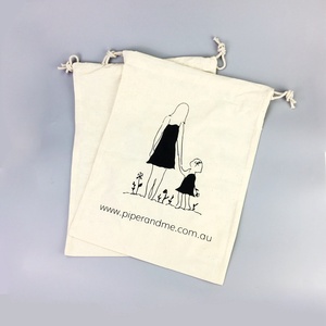 High Quality Custom Printed Canvas Cotton Muslin Drawstring <b>Shoe</b> <b>Bag</b> With Logo Cotton Cosmetic Pouch - Product Image 6