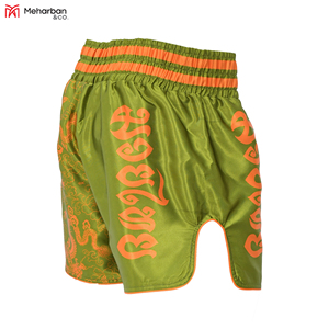 กางเกงต่อยมวยสำหรับผู้ชายดีไซน์ของคุณเองกางเกงมวยไทยขาสั้นแบบไทยกางเกงศิลปะการต่อสู้แบบปากีสถาน - Product Image 4