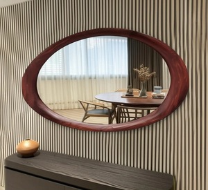Miroir compact en bois de noyer naturel, fait main, écologique, très demandé, décoration murale pour salle de bain et entrée, au meilleur prix - Product Image 2