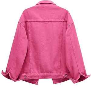 Ropa de calle personalizada Chaqueta vaquera para mujer Chaqueta vaquera lavada de algodón 100% de alta calidad Chaqueta vaquera para mujer de tendencia superior Chaqueta vaquera única para mujer - Product Image 2