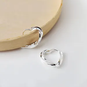 925 sterling silver love hoop earrings women's fine jewelry