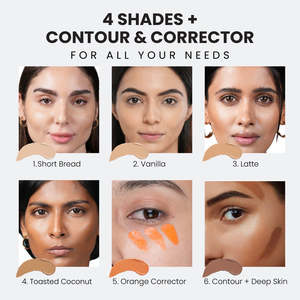 Crème correctrice pour le visage - Maquillage de contour blanchissant naturel pour tous types de peau - Product Image 6