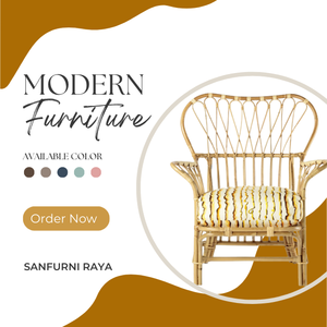 Grande vente chaise de salle à manger en rotin avec coussins confortables antique moderne pour restaurant salle à manger hôtel fait à la main d'Indonésie - Product Image 2