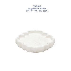 Plateau de service moghol en marbre blanc de qualité supérieure améliore la beauté des tables à manger disponibles en vrac - Product Image 5