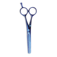 Ciseaux professionnels pour éclaircir les cheveux pour gaucher 440C acier inoxydable Style de beauté lame droite pointe pointue pour la coupe de cheveux en salon