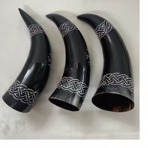 เขาสัตว์สำหรับดื่มเครื่องดื่มแบบวิกิ้ง สไตล์โบราณ งานฝีมือประณีต ทนทาน ผลิตตามสั่ง สำหรับผู้จำหน่ายเครื่องดื่มมีด - Product Image 2