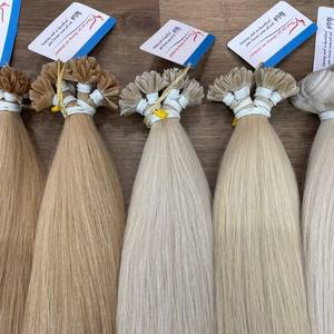 Usine En Gros Sain Cuticule Aligné 100% Extensions De Cheveux Humains U Pointe Droite Style Kératine Pointe Extensions De Cheveux - Product Image 1