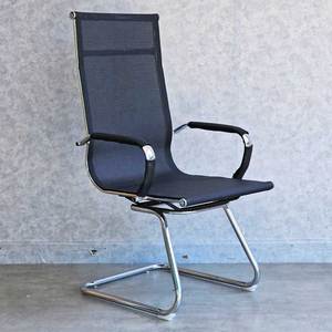 Adjustable Mesh Chair with High Back & Painted <b>Iron</b> Legs-Stackable Foam & Fabric Adjustable Height Headrest MF011 - Product Image 2