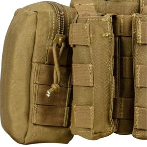 Chaleco táctico para exteriores con diseño de múltiples bolsillos, tela de malla transpirable y correas de hombro ajustables - Product Image 5