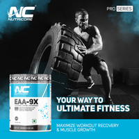 Nutricore EAA 9X - Poudre aromatisée 300 g - Taurine, Ashwagandha - Complément alimentaire pour adultes - Certifié GMP - Stimulant énergétique - Best-seller