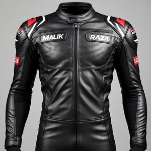 Traje de cuero de motocicleta Malik Raza superventas | Equipo de carreras de cuero de vaca de alta calidad - Product Image 3