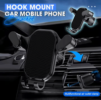 Support Téléphone Voiture Flexible ABS Vente Chaude pour Grille d'Aération ou Tableau de Bord, Accessoires Fixation Mobile Universelle pour Smartphone