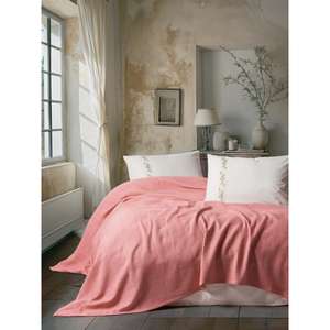 Joyce Mercan Cotton Box Double Piqué Ensemble de housse de couette Elegant Spin Design pour le confort et le style - Product Image 1