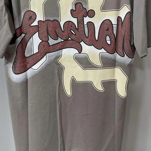 T-shirts graphiques en diamant pour la mode en gros, vêtements de streetwear en coton, style vintage, tissu épais - Product Image 1