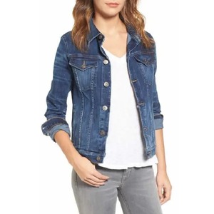 Vente en gros veste en jean classique veste basique pour femme manches longues 4 couleurs broderie veste en jean pour femme - Product Image 6