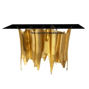 Mesa de Consola de Alta Calidad, Diseño Rectangular Pulido y Brillante, Material de Vidrio y Acero Inoxidable, Clásica y Premium - Product Image 2
