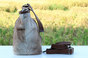 Bolso de mano de piel auténtica hecha a mano para mujer, bolso de compras de piel Bohemia con estilo - Product Image 3