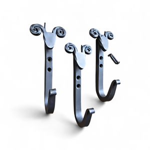 Handmade Customized round shaped black coated finished iron hooks <b>for</b> decor <b>for</b> bathroom organizer <b>for</b> <b>clothes</b> - Product Image 5