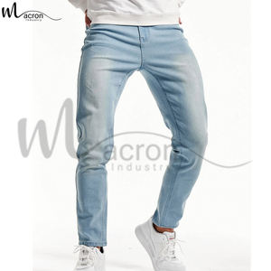 กางเกงผ้ายีนส์ยืดเข้ารูปเนื้อตรงระบายอากาศได้ดีขนาดกลาง - Product Image 1