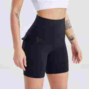 Shorts de sport pour femmes très demandés, 100% coton, imperméables, respirants, taille élastique, personnalisables pour la gym et le yoga - Product Image 1
