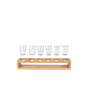 Support de verre moderne pour la décoration intérieure Base en bois en vrac Verre décoratif et utilisation à la main - Product Image 2
