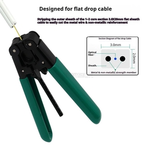 광섬유 케이블 스트리퍼 FIBERVISION 휴대용 FTTH 광 케이블 스트리퍼 광섬유 밀러 트립퍼 케이블 용 - Product Image 6