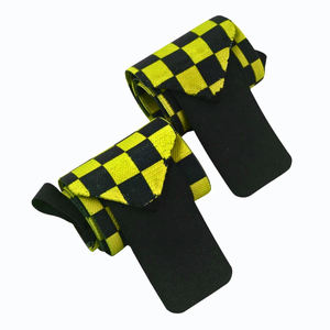 Muñequeras Deportivas de Algodón a Cuadros con Logotipo Personalizado y Cierre de Velcro para Gimnasio, Levantamiento de Pesas, Potencia y Entrenamiento de Fuerza - Product Image 1