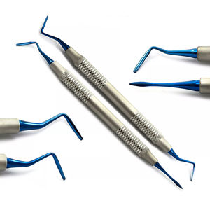 Juego de 2 Periótomos Dentales Manuales de Alta Calidad PT1 y PT2, Herramientas de Extracción de Implantes Periodontales, Acero Inoxidable - Product Image 1