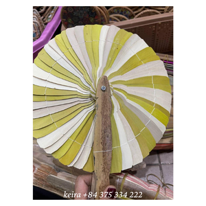 Éventail artisanal vietnamien en feuilles de palmier, grande pièce maîtresse pour la décoration de mariage, fond de photographie et décoration murale - Product Image 5