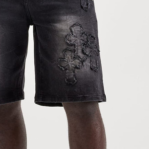 Vente en gros sur mesure Short en jean d'été de haute qualité avec broderie d'appliques Jeans pour hommes Pantalons courts Jeans Skinny Shorts pour hommes - Product Image 6