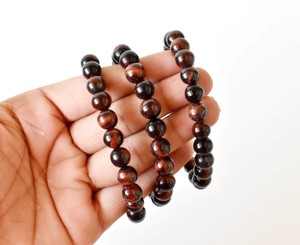 Wholesale Natural <b>Healing</b> Red Tiger Eye Polished 8mm Round Beaded Classic Lovers Meditation Natural Stone Unisex <b>Bracelet</b> - Product Image 3
