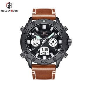 Goldenhour gh122 bán tốt nhất Boy Fancy xem số quay số Analog kỹ thuật số Thạch Anh Da Nylon thể thao cổ tay đồng hồ sản xuất báo động - Product Image 4