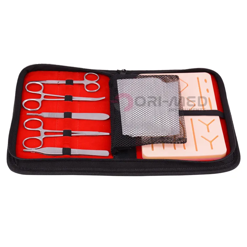 Kit de ferramentas de prática de sutura para estudantes odontológicos de alta qualidade, kit de treinamento de habilidades de sutura cirúrgica