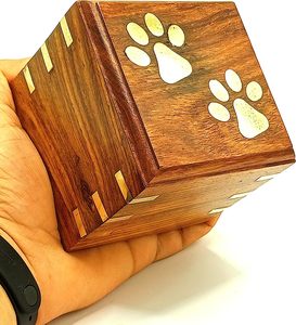Wooden Urn Pet Urns for <b>Dogs</b> <b>Ashes</b>, Decorative Wooden Pet Urns for <b>Ashes</b> Rosewood Cremation Urns for <b>Dogs</b>, Pet Urns for Cats - Product Image 5