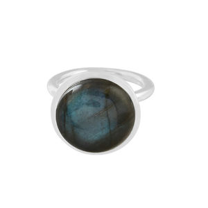 Bijoux fins classiques simples bague en argent sterling 925 calcédoine bleue pierre précieuse - Product Image 5