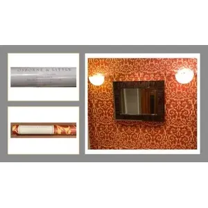 Osborne & Little Red/Gold Wallpaper Lote de 17 rollos sin abrir y 3 fondos de pantalla de calidad premium abiertos - Product Image 1