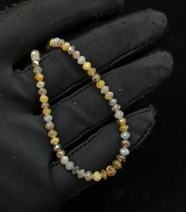 ลูกปัดทรงกลมประดับเพชรหลายสีแวววาวลูกปัดแบบเส้นหลวมสำหรับทำเครื่องประดับงานฝีมือแบบทำมือสวยงามขนาด3-4.5มม. 15นิ้ว - Product Image 2