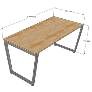 Minimilist Trapeze Concept 140x80 Assembly <b>Desk</b>-HBTC006 - Product Image 6