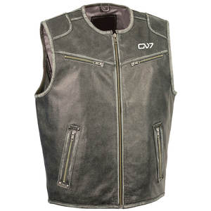 Chaleco de cuero vintage hecho a mano para hombre chaqueta sin mangas de estilo occidental con opciones de marca personalizadas - Product Image 1