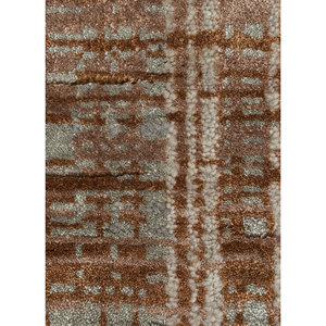 Alfombra Kavi Gris y Negra Anudada a Mano de Lana y Seda de Bambú con Patrón Abstracto Srb(701) para Uso Doméstico - Product Image 3